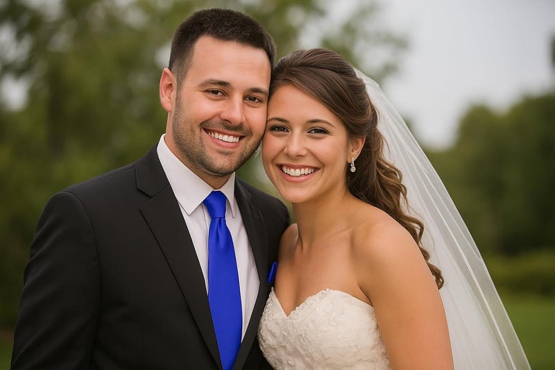 Trilece Ties for Men - Mens Solid Color Formal Necktie and Pocket Square Sets - Image 2